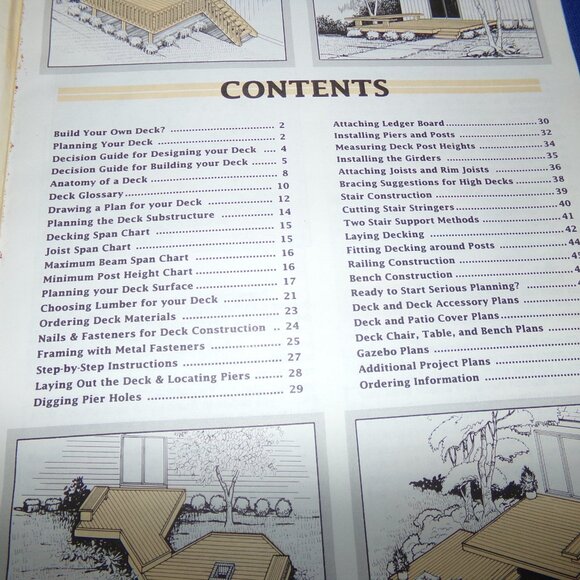Vintage Build Your Own Deck Manual - NPS Ucando Series - 32 Projects & Plans - Picture 5 of 7